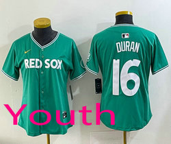 Youth Nike Boston Red Sox #16 Jarren Duran Green City Jersey