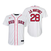 Youth Nike Boston Red Sox #28 J.D. Martinez White Authentic stitched MLB jersey