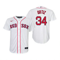 Youth Nike Boston Red Sox #34 David Ortiz White Authentic Stitched MLB Jersey