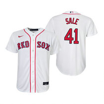 Youth Nike Boston Red Sox #41 Chris Sale White Authentic Stitched MLB jersey