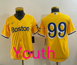 Youth Nike Boston Red Sox #99 Alex Verdugo no name Gold City Authentic stitched MLB jersey