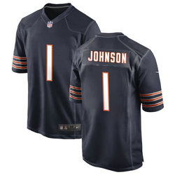 Youth Nike Chicago Bears #1 Jaylon Johnson Navy Blue Authentic Stitched NFL Jersey