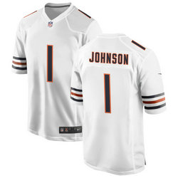 Youth Nike Chicago Bears #1 Jaylon Johnson White Authentic Stitched NFL Jersey