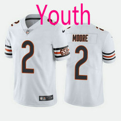 Youth Nike Chicago Bears #2 D.J. Moore White Vapor Untouchable Authentic Stitched NFL Jersey