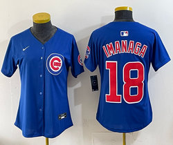 Youth Nike Chicago Cubs #18 Shota Imanaga Blue Authentic stitched MLB jersey