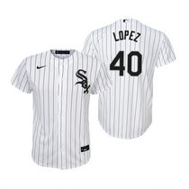 Youth Nike Chicago White Sox #40 Reynaldo Lopez White Authentic Stitched MLB Jersey