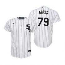 Youth Nike Chicago White Sox #79 Jose Abreu White Authentic Stitched MLB Jersey