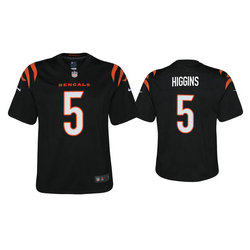 Youth Nike Cincinnati Bengals #5 Tee Higgins Black Vapor Untouchable Stitched Football Jersey