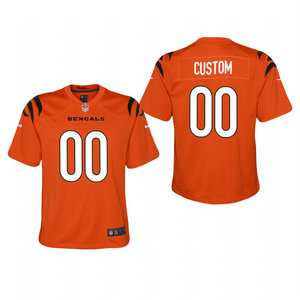 Youth Nike Cincinnati Bengals Custom Orange 2021 Vapor Untouchable NFL Jersey