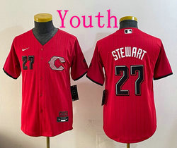 Youth Nike Cincinnati Reds #27 Sal Stewart Red 2026 City MLB Jersey