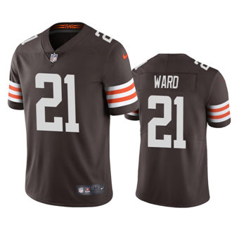 Youth Nike Cleveland Browns #21 Denzel Ward Brown Vapor Untouchable Authentic stitched NFL jersey
