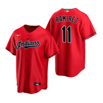 Youth Nike Cleveland Indians #11 Jose Ramirez Red Game Authentic Stitched MLB Jersey