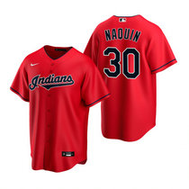 Youth Nike Cleveland Indians #30 Tyler Naquin Red Game Authentic Stitched MLB Jersey