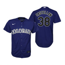 Youth Nike Colorado Rockies #38 Colorado Rockies Purple Game Authentic Stitched MLB Jersey