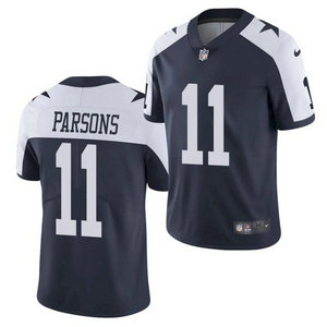 Youth Nike Dallas Cowboys #11 Micah Parsons Blue Thanksgiving Vapor Untouchable Authentic Stitched NFL Jersey