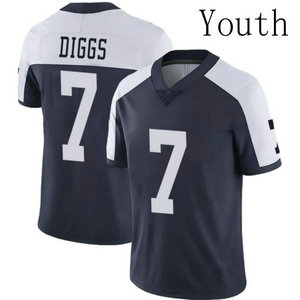 Youth Nike Dallas Cowboys #7 Trevon Diggs Blue Thanksgiving Vapor Untouchable Authentic Stitched NFL Jerseys