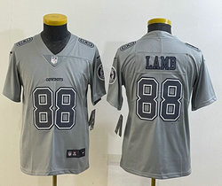 Youth Nike Dallas Cowboys #88 CeeDee Lamb Gray Atmosphere Fashion Authentic Stitched jersey