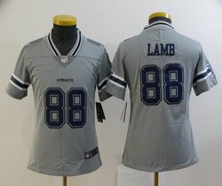 Youth Nike Dallas Cowboys #88 CeeDee Lamb Grey Inverted Legend Vapor Untouchable NFL jersey