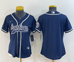 Youth Nike Dallas Cowboys Blank Blue Joint Authentic Stitched baseball jersey
