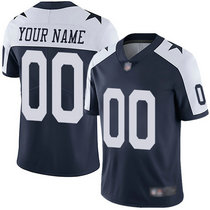 Youth Nike Dallas Cowboys Customized Blue Thanksgiving Limited Vapor Untouchable Authentic Stitched NFL Jerseys
