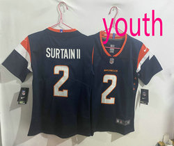 Youth Nike Denver Broncos #2 Pat Surtain II Navy 2024 Authentic Stitched NFL Jersey