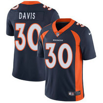Youth Nike Denver Broncos #30 Terrell Davis Blue Vapor Untouchable Authentic Stitched NFL Jersey
