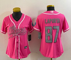 Youth Nike Detroit Lions #87 Aidan Hutchinson Pink Joint Authentic Stitched baseball jersey
