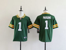 Youth Nike Green Bay Packers #1 Micah Parsons Green Vapor Untouchable NFL Jerseys