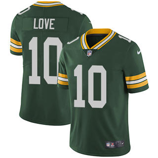 Youth Nike Green Bay Packers #10 Jordan Love Green Vapor Untouchable Authentic Stitched NFL Jersey