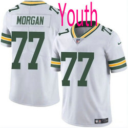 Youth Nike Green Bay Packers #77 Jordan Morgan White 2024 Draft Vapor Untouchable Football Jersey