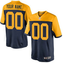 Youth Nike Green Bay Packers Customized Navy Blue Gold Limited Vapor Untouchable Authentic Stitched NFL Jerseys