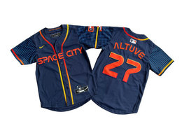 Youth Nike Houston Astros #27 Jose Altuve Navy City Limited Authentic Stitched MLB Jersey