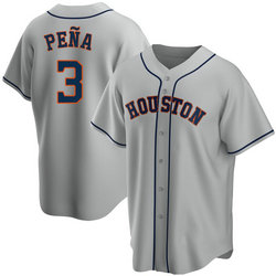 Youth Nike Houston Astros #3 Jeremy Pena Gray Game Authentic Stitched MLB Jersey