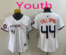 Youth Nike Houston Astros #44 Yordan Alvarez White 4(IV) Joint Stitched MLB Jersey