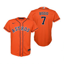 Youth Nike Houston Astros #7 Craig Biggio Orange Game Authentic Stitched MLB Jersey