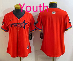 Youth Nike Houston Astros Blank Orange 4(IV) Joint Authentic Stitched MLB Jersey