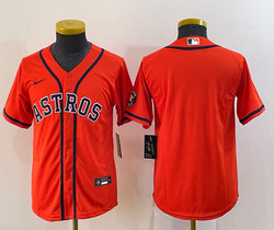 Youth Nike Houston Astros Blank Orange Game Authentic Stitched MLB Jersey