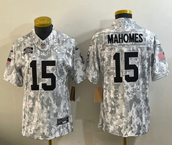 Youth Nike Kansas City Chiefs #15 Patrick Mahomes 2024 Salute to Service Authentic Stitched NFL Jersey