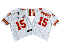 Youth Nike Kansas City Chiefs #15 Patrick Mahomes White 2023 F.U.S.E Authentic Stitched NFL Jersey