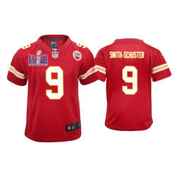 Youth Nike Kansas City Chiefs #19 JuJu Smith-Schuster Red With 2024 Super Bowl (LVIII ) patch Jersey