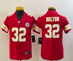 Youth Nike Kansas City Chiefs #32 Nick Bolton Red Authentic stitched NFL jersey