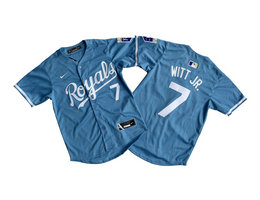 Youth Nike Kansas City Royals #7 Bobby Witt Jr. Light Blue Limited Authentic Stitched MLB Jersey
