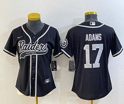 Youth Nike Las Vegas Raiders #17 Davante Adams Black Joint Authentic Stitched baseball jersey