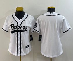 Youth Nike Las Vegas Raiders White Joint Authentic Stitched baseball jersey