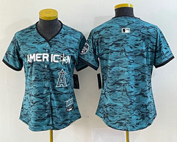 Youth Nike Los Angeles Angels of Anaheim Blank Teal 2023 All-Star Logo in front Stitched Baseball Jersey