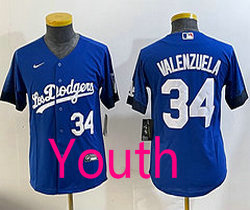 Youth Nike Los Angeles Dodgers #0 Jack Flaherty Blue City Authentic Stitched MLB Jersey