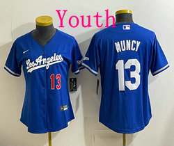 Youth Nike Los Angeles Dodgers #13 Max Muncy Blue Stadium Los Angeles Front  jersey