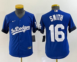 Youth Nike Los Angeles Dodgers #16 Will Smith Blue City Authentic Stitched MLB Jersey