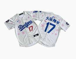Youth Nike Los Angeles Dodgers #17 大谷翔平 White Tokyo Series Limited MLB Jerseys