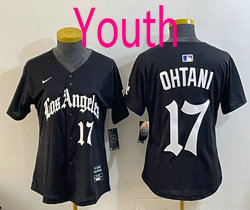 Youth Nike Los Angeles Dodgers #17 Shohei Ohtani Black 5(V) Joint MLB Jersey